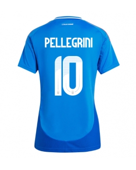 Italia Lorenzo Pellegrini #10 Maglia Gara Casa Repliche Europei 2024 Donna